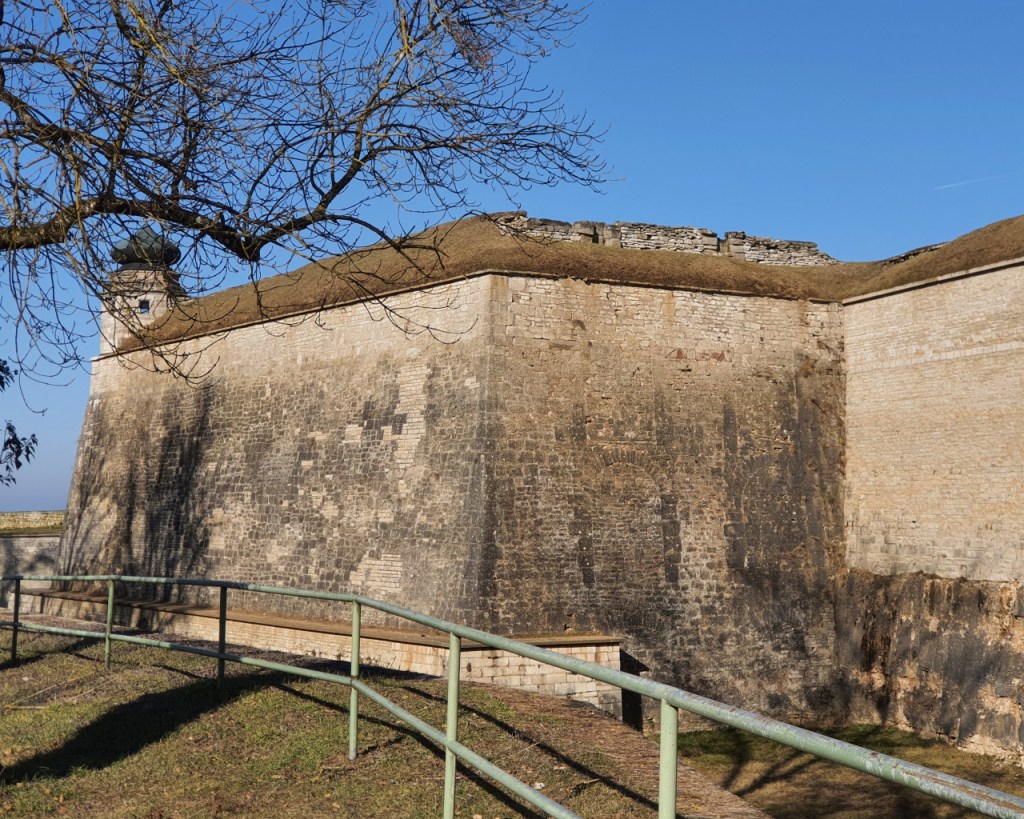 Blick auf die Außenmauer der Würzburg (© Cornelia Hebrank, 2025)
