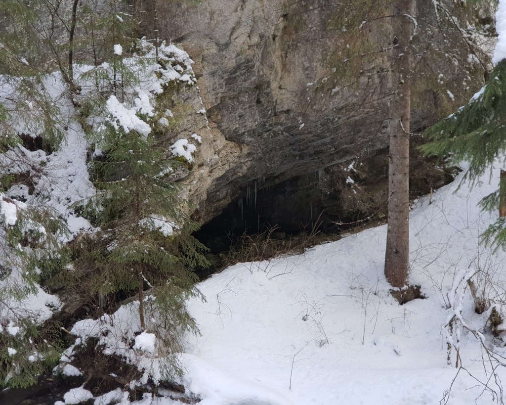 Felsenausbuchtungen mit kleiner Höhle (© Cornelia Hebrank, 2024)